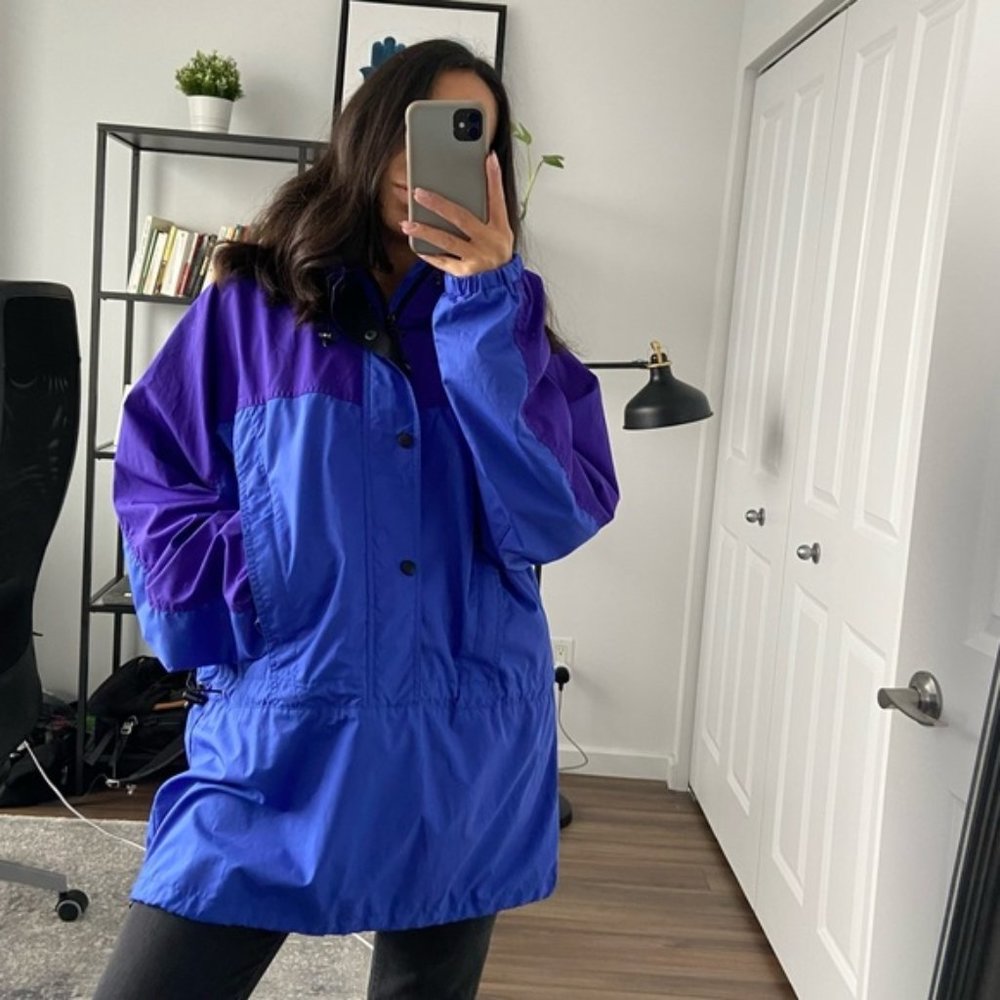 Vintage Helly Hansen Two-Tone Purple Windbreaker Jacket - As Is